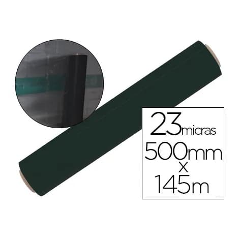 Q-connect Film extensible q-connect manual ancho 500 mm largo 145 m espesor 23 micras