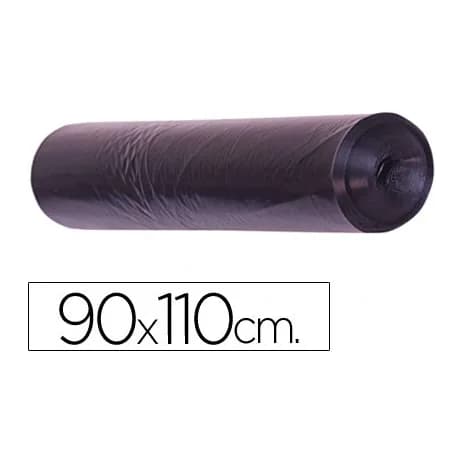 Blanca Bolsa basura industrial negra 90x110cm galga 200 rollo de 10 unidades