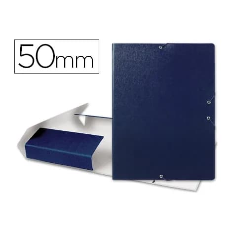 Liderpapel Carpeta proyectos liderpapel folio lomo 50mm carton gofrado azul