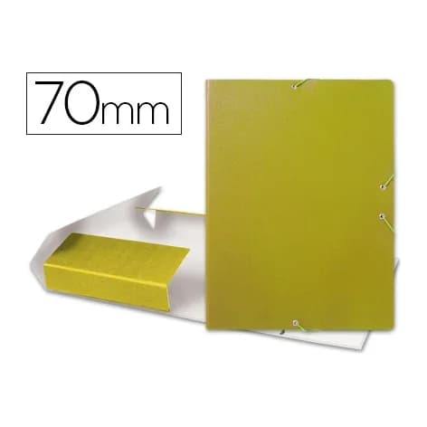 Liderpapel Carpeta proyectos liderpapel folio lomo 70mm carton gofrado amarilla