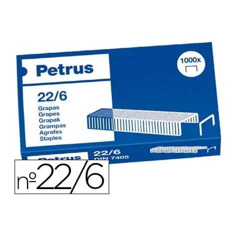 Petrus Grapas petrus nº 22/6 cobreadas caja de 1000 unidades