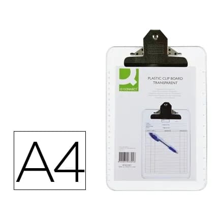 Q-connect Portanotas q-connect plastico transparente din a4 4 mm