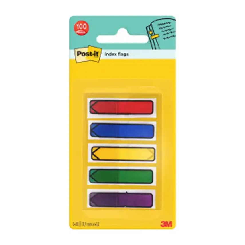 Post-it Banderitas separadoras flechas dispensador colores brillantespost-it index 684arr1 100 banderitas