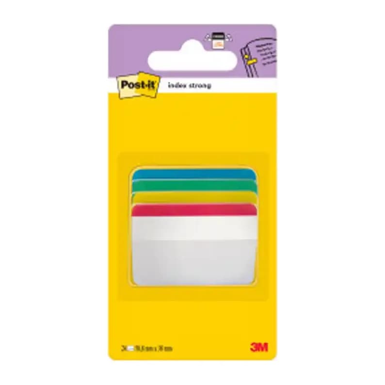 Post-it Banderitas separadoras rigidas dispensador 4 colores post-it index 686a-1 grandes 24 banderitas