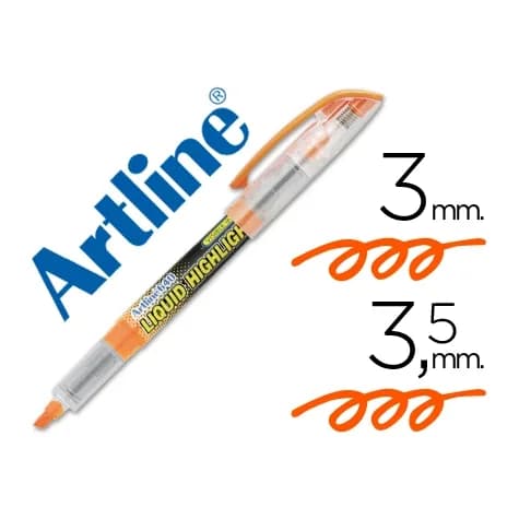 Rotulador artline fluorescente ek-640 naranja punta biselada