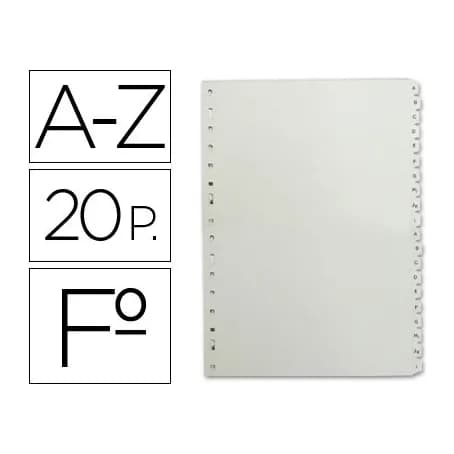 Multifin Separador alfabetico multifin 3005 plastico folio natural 20 pestañas 215x310 mm