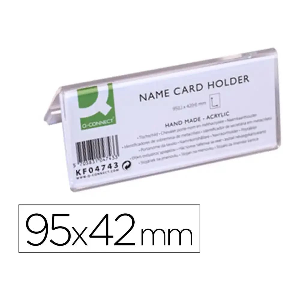 Q-connect Identificador sobremesa q-connect metacrilato 95x42 mm ref.5730
