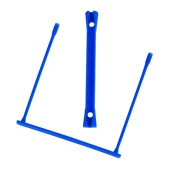 Q-connect Encuadernador fastener q-connect plastico e-clips color azul caja de 100 unidades