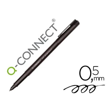 Q-connect Rotulador q-connect retroproyeccion punta fibra super fina redonda 0,5 mm permanente negro