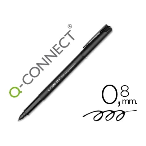 Q-connect Rotulador q-connect retroproyeccion punta fibra media redonda 0,8 mm permanente negro