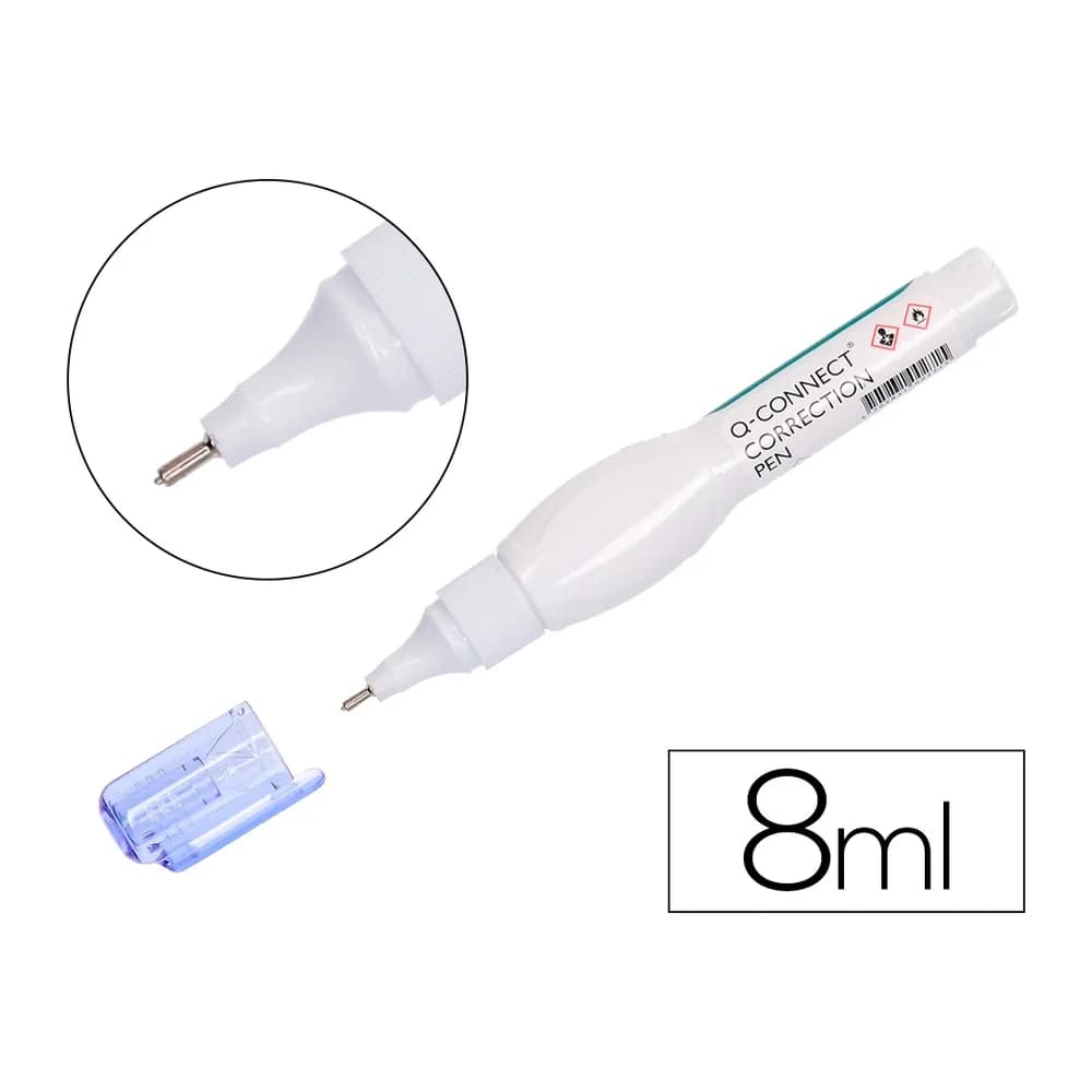 Q-connect Corrector q-connect lapiz con punta metalica 8 ml