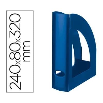 Q-connect Revistero plastico q-connect azul opaco
