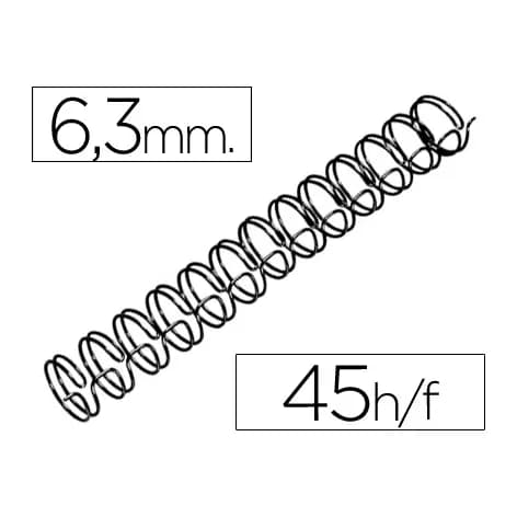 Gbc Espiral wire 3:1 6,3 mm n.4 negro capacidad 45 hojas caja de 100 unidades