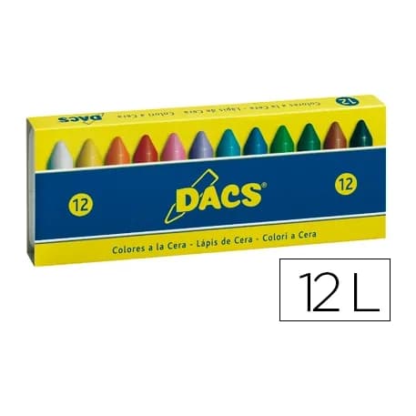 Dacs Lapices cera dacs caja de 12 colores surtidos