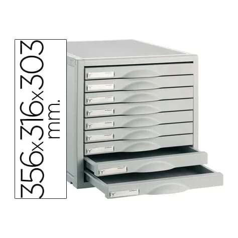 Archivo 2000 Fichero cajones de sobremesa 8409c 356x316x303 mm 9 cajones color gris
