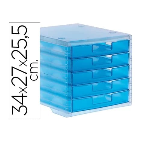 Archivo 2000 Fichero cajones de sobremesa archivo 2000 340x270x260 mm apilables 5 cajones