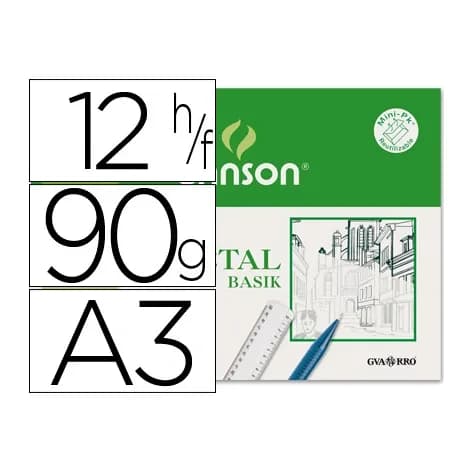 Guarro Papel vegetal guarro din a3 90 gr minipack de 12 hojas