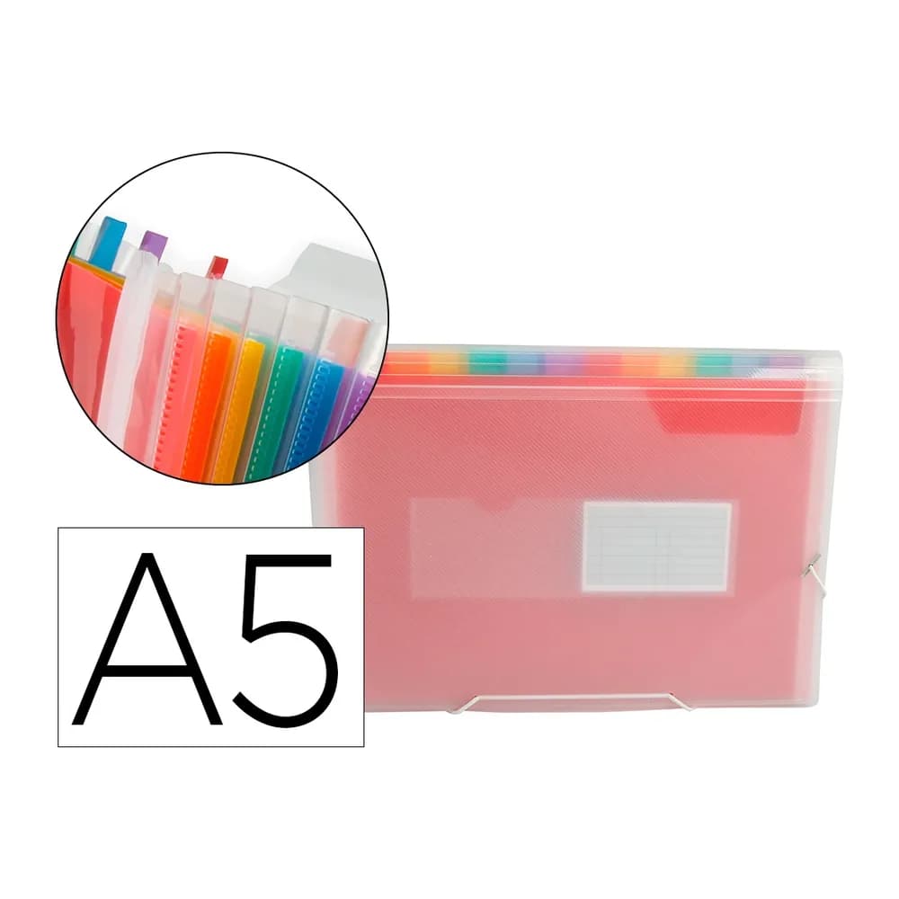 Liderpapel Carpeta liderpapel clasificador fuelle polipropileno din a5 spectrafile