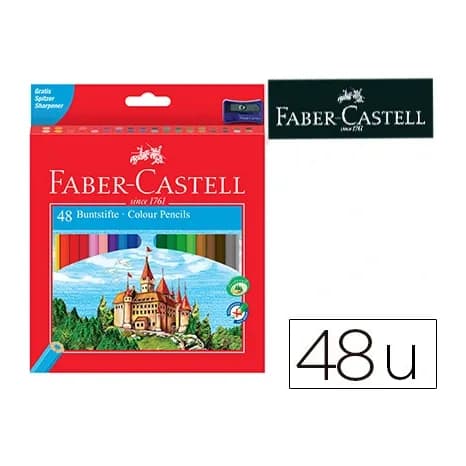Faber castell Lapices de colores faber castell hexagonal madera reforestada caja de 48 unidades colores surtidos