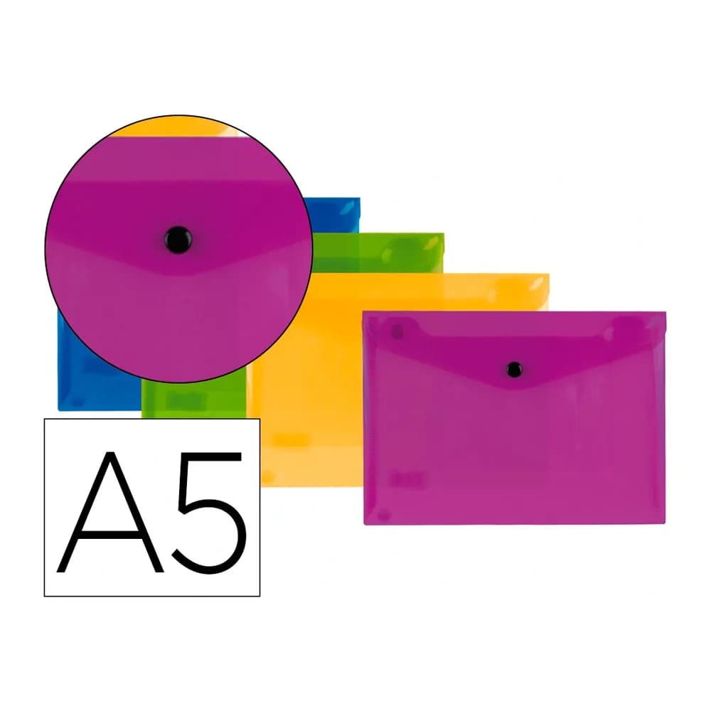 Liderpapel Carpeta liderpapel dossier broche polipropileno din a5 pack de 4 colores surtidos
