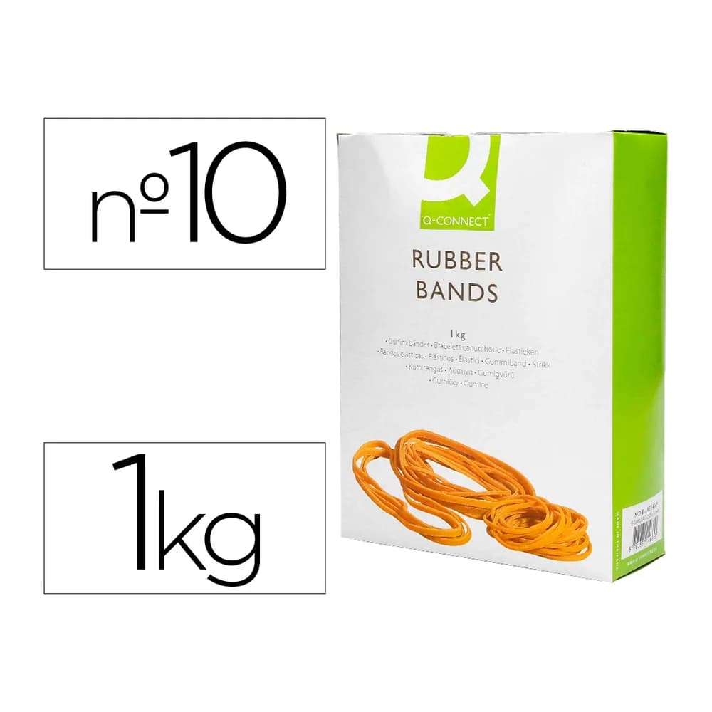 Q-connect Gomillas elasticas q-connect 1000 gr numero 10 100 x 2 mm