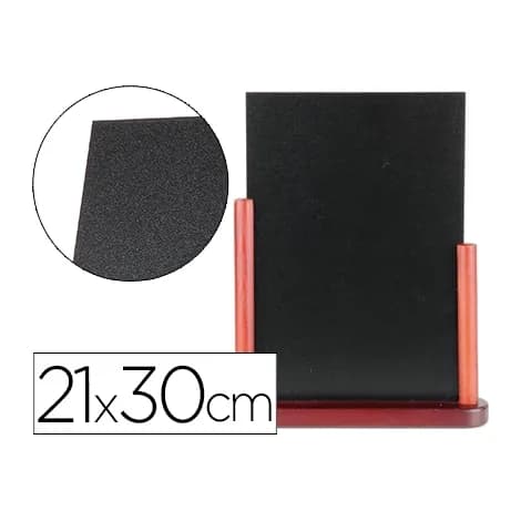Liderpapel Pizarra negra liderpapel doble cara de madera con superficie para rotuladores tipo tiza 21x30cm