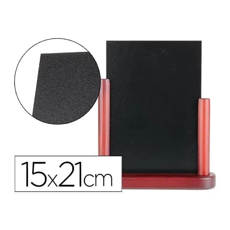 Liderpapel Pizarra negra liderpapel doble cara de madera con superficie para rotuladores tipo tiza 15x21cm