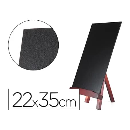 Liderpapel Pizarra negra liderpapel caballete de madera con superficie para rotuladores tipo tiza 22x35cm