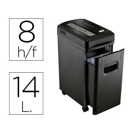 Q-connect Destructora de documentos q-connect kf15547 capacidad de corte 8 h destruye grapas clips y tarjetas papelera 15l