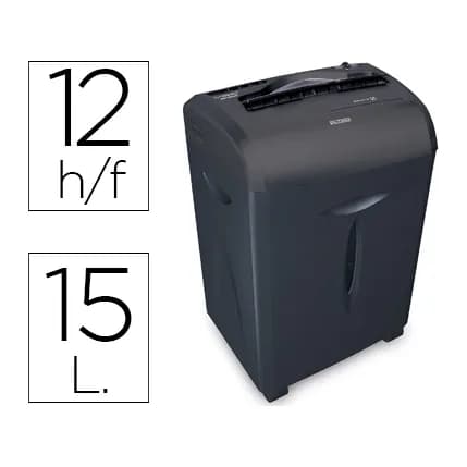 Q-connect Destructora de documentos q-connect kf15551 capacidad de corte 12 h destruye grapas clips cd y tarjetas