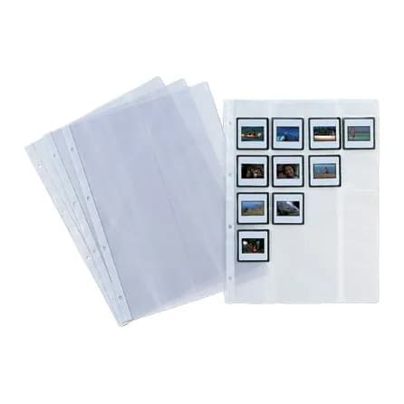 Pardo Funda pardo folio 4 taladros 200 mc lomo reforzado para 20 diapositivas
