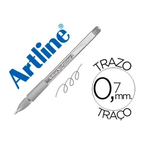 Boligrafo artline 1900 softline tinta aceite metalico plata