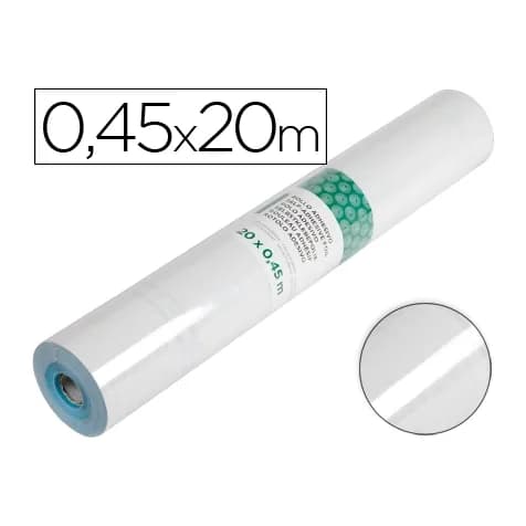 Liderpapel Rollo adhesivo liderpapel transparente rollo de 0,45 x 20 mt 100 mc