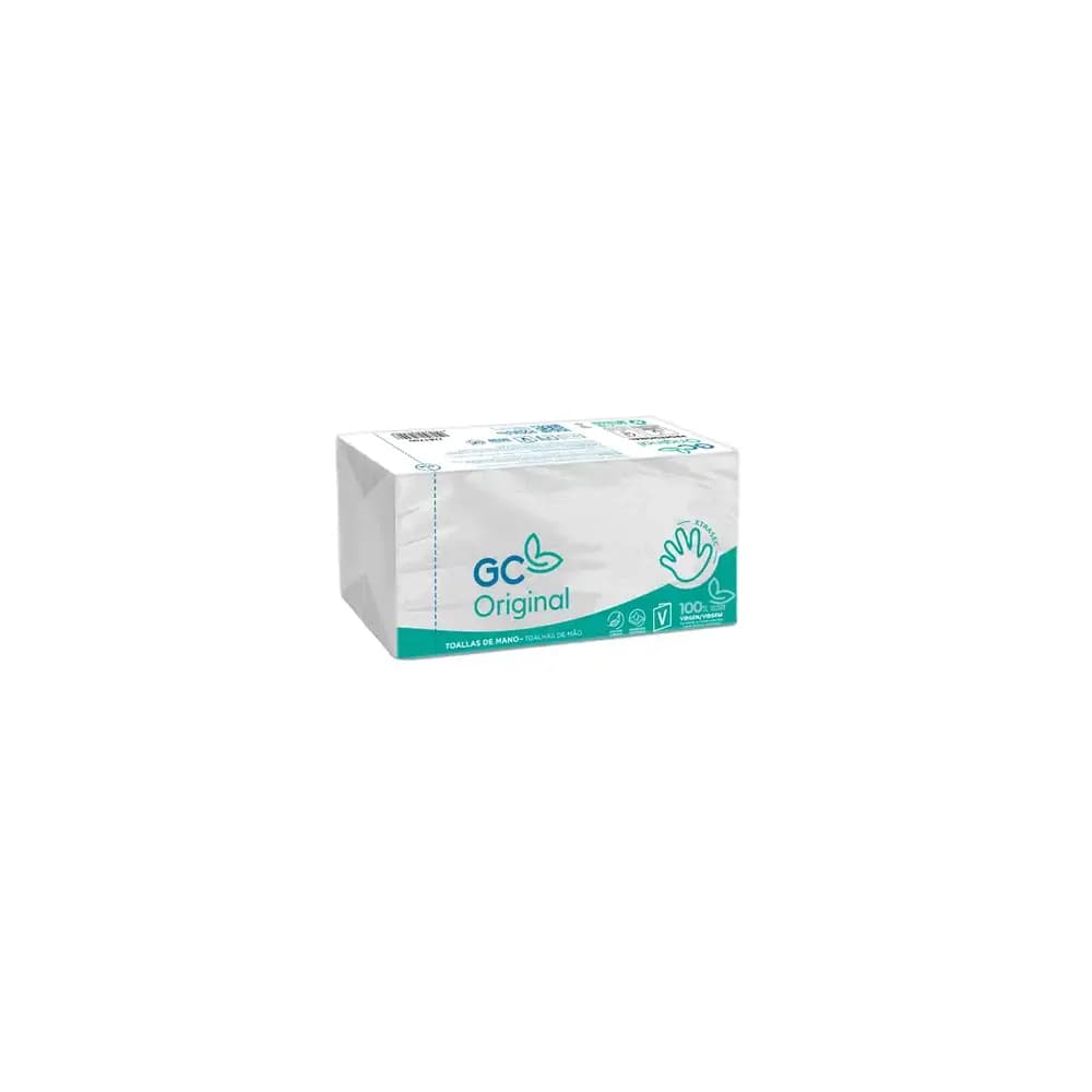 Goma-camps Toalla de papel mano engarzada ecologica 20x23 cm 2 capas paquete con 196 unidades