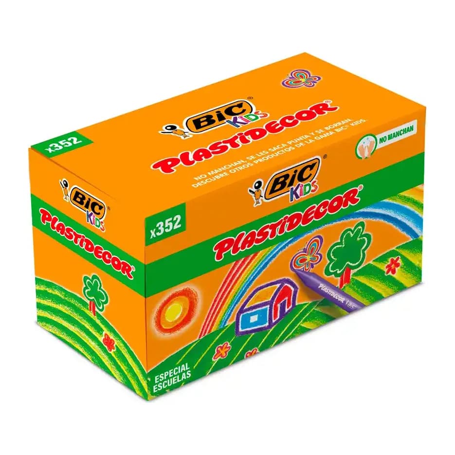 Plastidecor Lapices cera plastidecor school pack de 352 unidades colores surtidos 16 x color