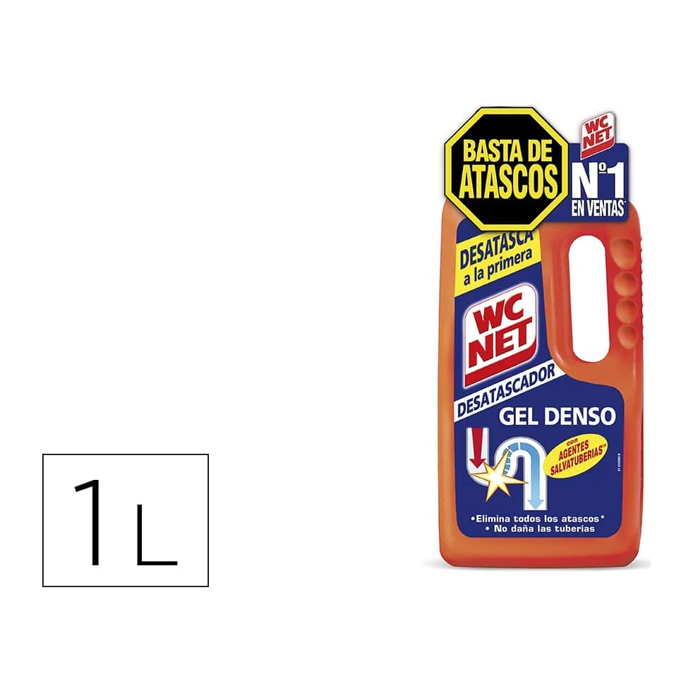 Wc net Desatascador de tuberias gel wc net energy botella de 1 litro