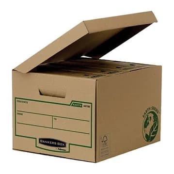Fellowes Cajon fellowes carton reciclado para almacenamiento de archivadores capacidad 4 cajas de archivo 80 mm