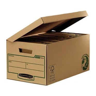 Fellowes Cajon fellowes carton reciclado para almacenamiento de archivadores capacidad 6 cajas de archivo 80 mm