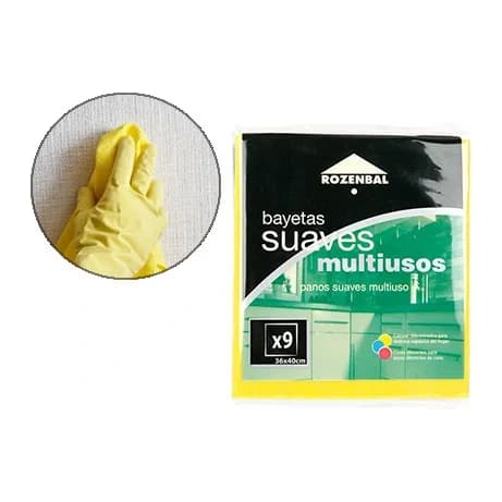 Blanca Bayeta multiuso 36x40 cm pack de 9 unidades