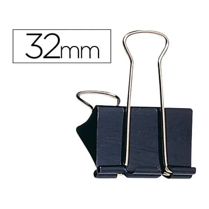 Q-connect Pinza metalica q-connect reversible n.3 32 mm caja de 10 unidades