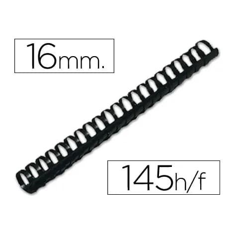 Q-connect Canutillo q-connect redondo 16 mm plastico capacidad 145 hojas caja de 50 unidades