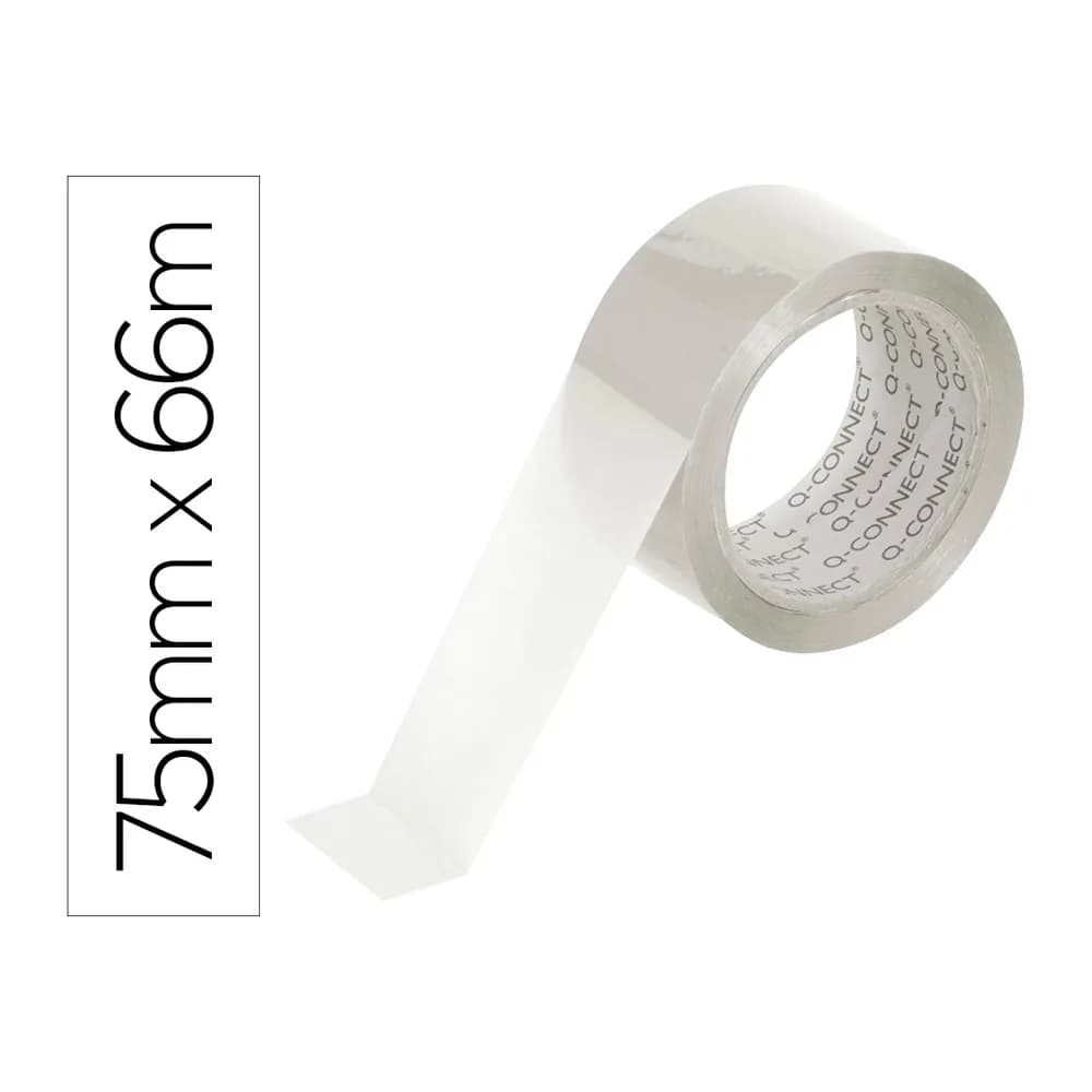 Q-connect Cinta adhesiva q-connect polipropileno 66 m x 75 mm para embalaje