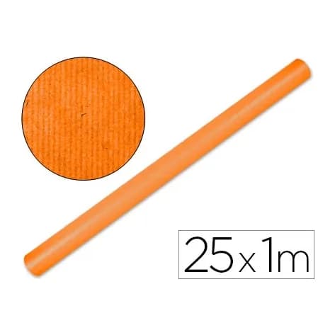 Liderpapel Papel kraft liderpapel naranja fuerte rollo 25x1 m