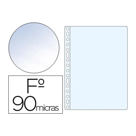 Saro Funda multitaladro saro folio 90 mc pvc cristal caja de 100 unidades