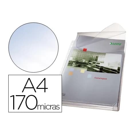 Esselte Funda multitaladro esselte din a4 pvc 170 mc con fuelle y solapa superior capacidad 200 hojas pack de 5 unidades