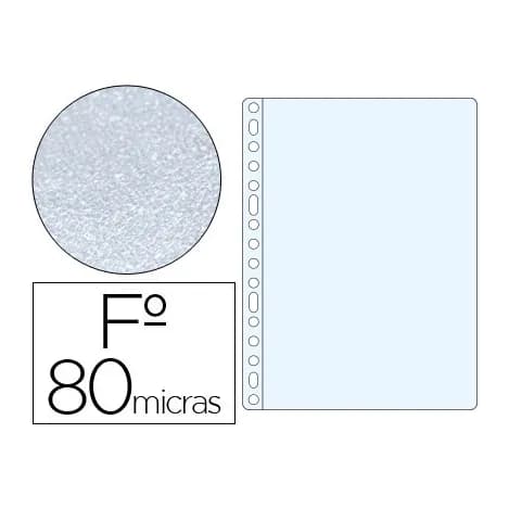 Esselte Funda multitaladro esselte polipropileno 80 mc 16 taladros piel de naranja caja de 100 unidades