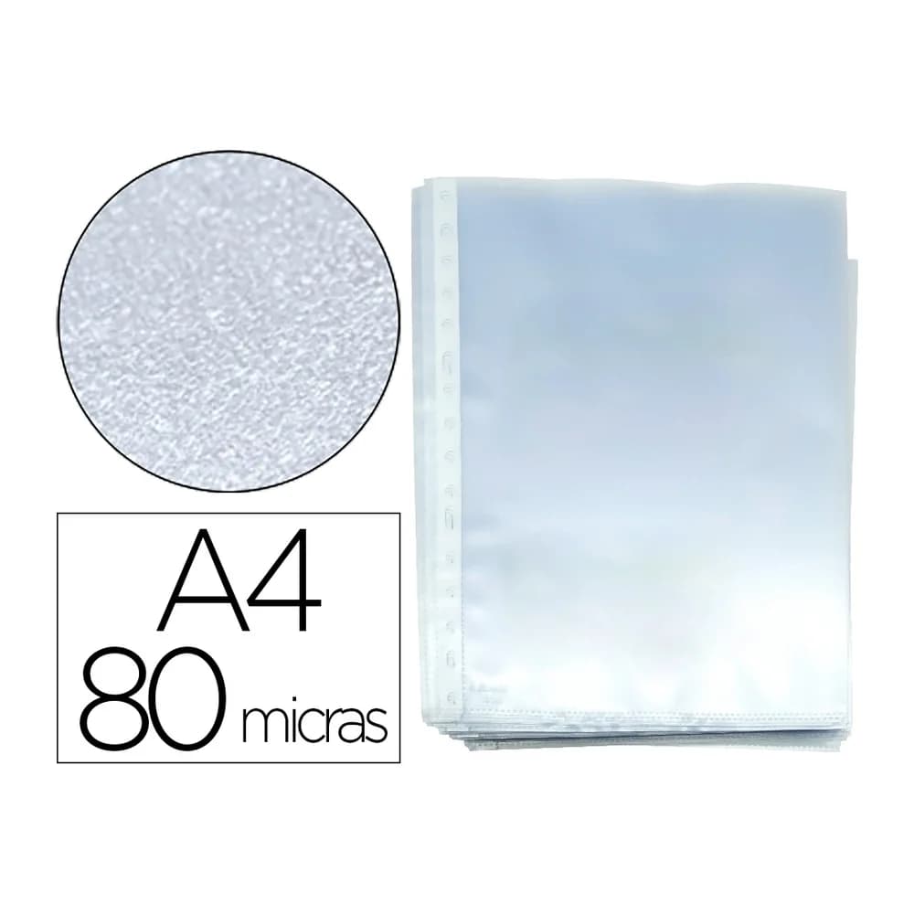 Funda multitaladro esselte din a4 polipropileno 80 mc 16 taladros piel de naranja caja de 100 unidades