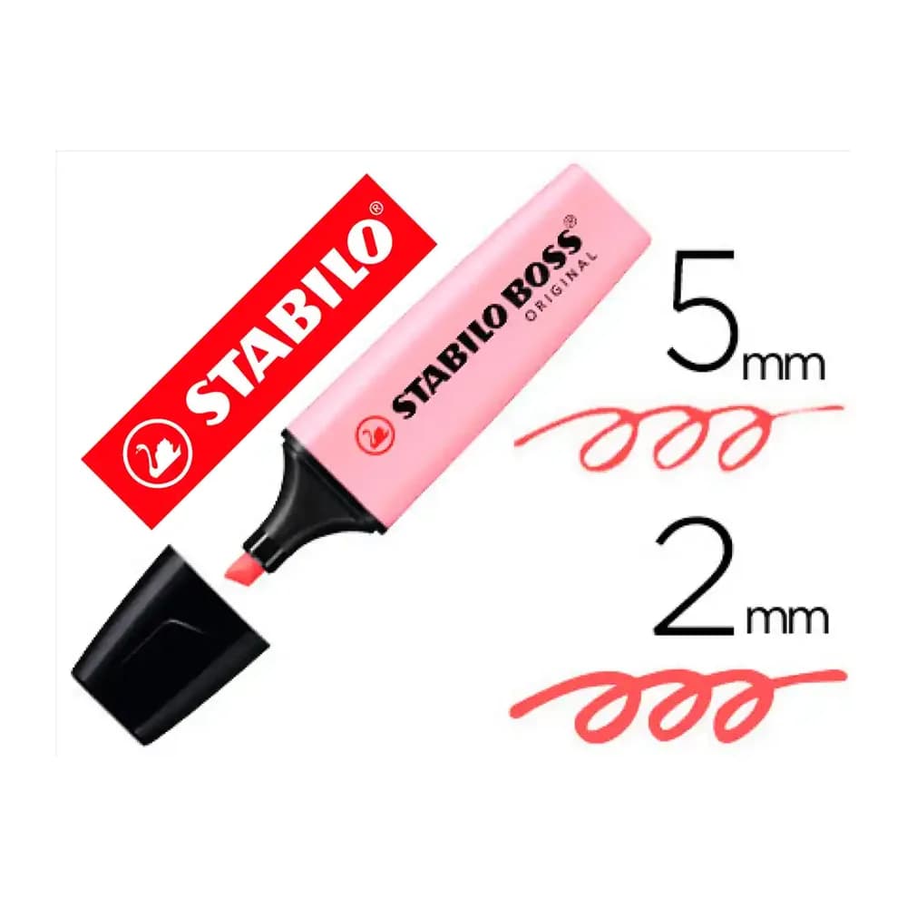 Stabilo Rotulador stabilo boss pastel fluorescente 70 rubor rosa