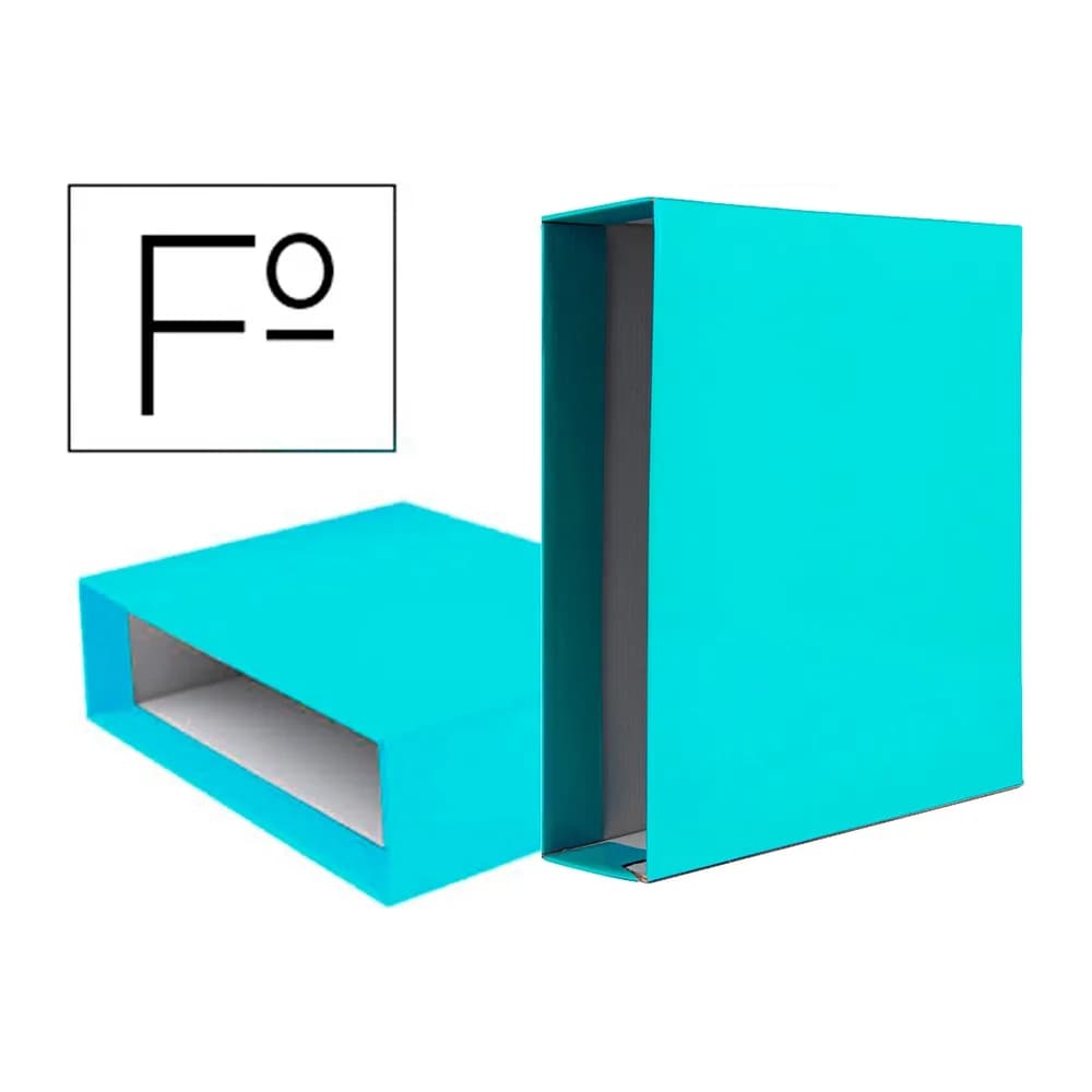 Liderpapel Caja archivador liderpapel de palanca carton folio documenta lomo 75 mm verde claro