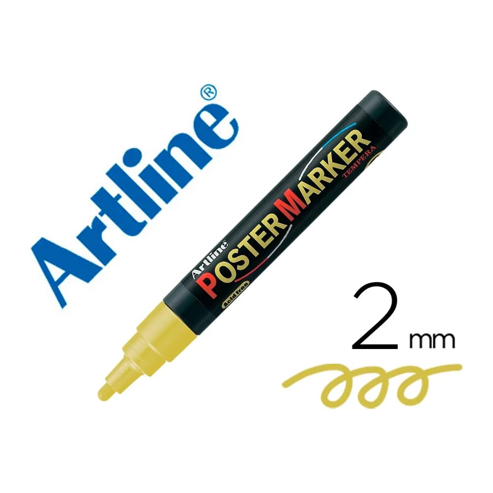 Artline Rotulador artline poster marker epp-4-oro met punta redonda 2 mm color metalizado oro